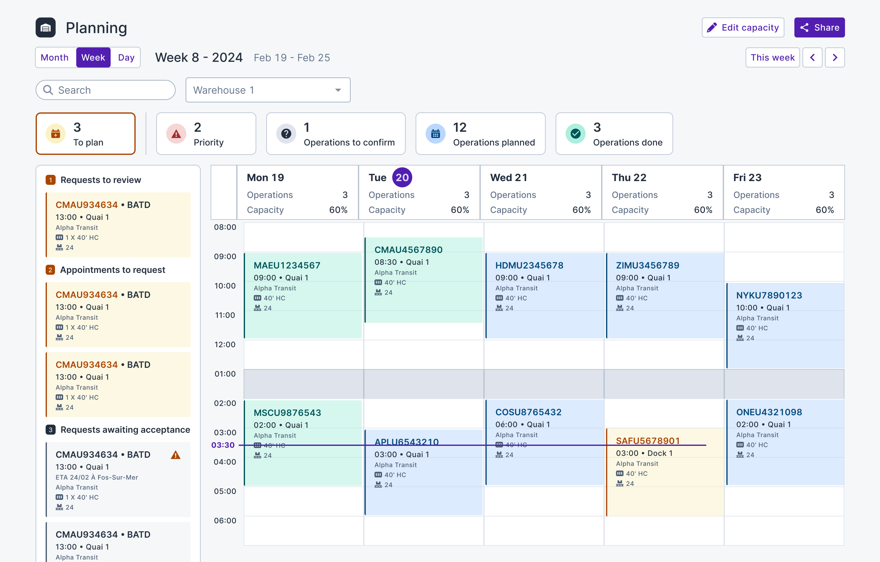 La prise de rendez-vous entrepôt simplifiée